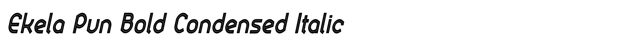 Ekela Pun Bold Condensed Italic image
